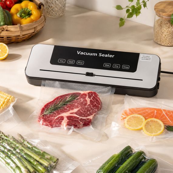 Вакуумний пакувальник для продуктів Vacuum Sealer + вакуумні пакети 10 штук | Зображення 1