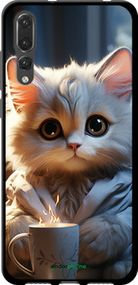Чохол на Huawei P20 Pro Білий кіт "5646b-1470-2448"