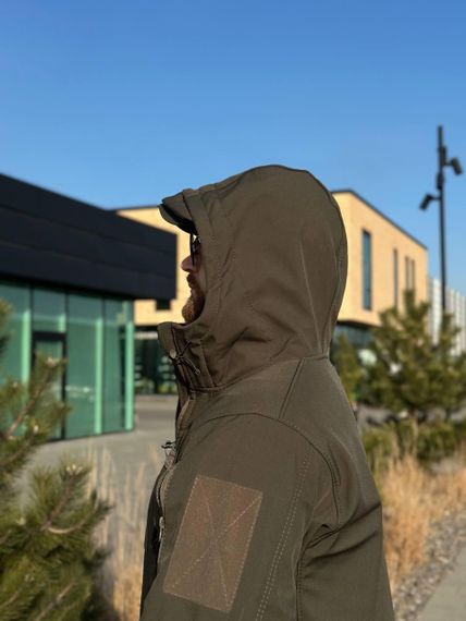 Військова куртка на флісі Soft Shell Military олива | Зображення 6