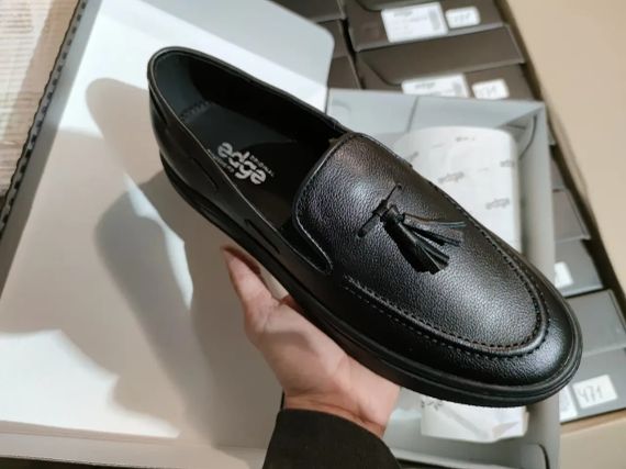 Черные мужские мокасины из кожи 42 размер | Зображення 3