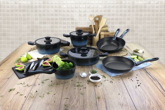 Антипригарная сковорода ALBORAN VITRINOR 20 см с кованой сталью и Soft-Touch ручкой для универсального приготовления. | Зображення 1