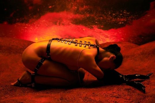 Набір БДСМ із збруї та пестисів Butterfly UPKO, італійська шкіра, позолота 24К | Зображення 1