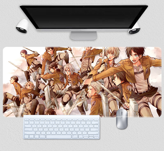 Ігрова поверхня для мишки з Аніме принтом "Атака Титанів / Attack on Titan" 800*300*3 мм 0637