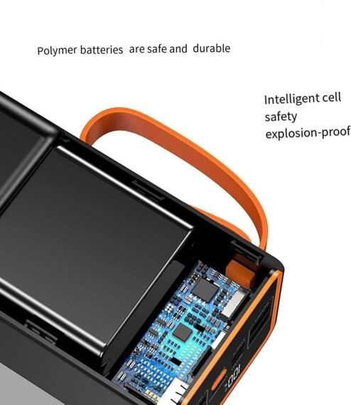 Повербанк 100000 mAh JS-658 для поїздок і роботи ∙ Зовнішній акумулятор JS-658 з LED-фонариком | Зображення 4