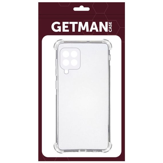 TPU чохол GETMAN Ease logo посилені кути для Samsung Galaxy M33 5G, Прозорий | Зображення 1