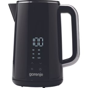 Електрочайник Gorenje, 1.7л, подвійні стінки, LED дисплей, Strix контроль, чорний (K17DWD)