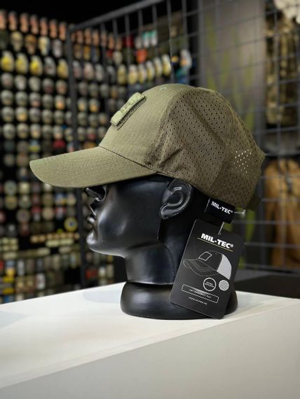 КЕПКА БЕЙСБОЛКА З СІТЧАСТОЮ ВСТАВКОЮ "MIL-TEC" OLIVE | Зображення 1