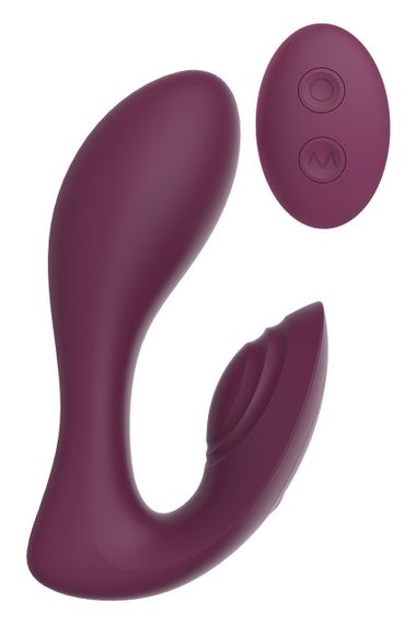 Вібратор подвійний стимуляцією з пультом керування Dream Toys Essentials Ultra Dual Vibe, фіолетовий Sex Aura