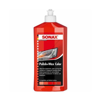 Автополироль Sonax Polish Wax Color NanoPro red 500мл (296400)