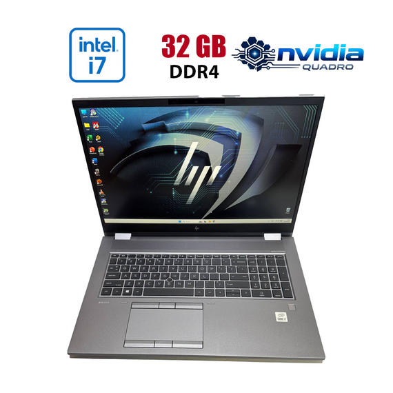 Мобільна робоча станція Hp ZBook Fury 17 G7 / 17.3" (1920x1080) IPS / Intel Core i7-10750H (6 (12) ядер по 2.6 - 5.0 GHz) / 32 GB DDR4 / 512 GB SSD / nVidia Quadro T2000 Max-Q, 4 GB GDDR6, 128-bit / WebCam б/в