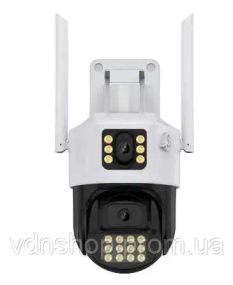 Камера 360  (P12-P6MP)-mpКамера Wifi ptz двойной поклон 3mp+3mp= 6mp камера +12v2a power *icsee