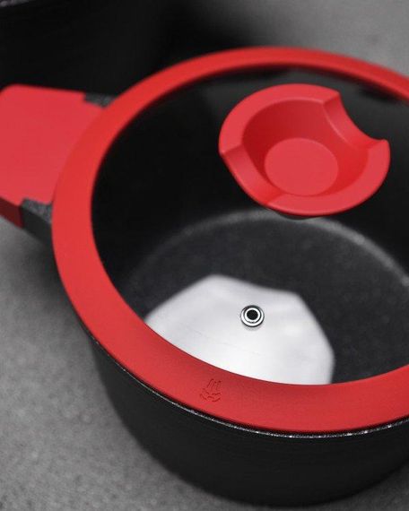 Набір каструль та сковорода індукція та газ 10 предметів скляна кришка | Зображення 2