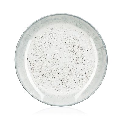 Тарілка Ardesto Siena, 19см, порцеляна, біло-сірий (AR2919SW)