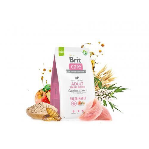 Сухой корм Brit Care Dog Sustainable Adult Small Breed для собак малых пород, с курицей и насекомыми, 7 кг | Зображення 8