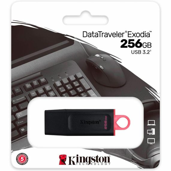 Flash Drives Kingston DataTraveler Exodia 256GB USB 3.2 (DTX/256GB) Black/Pink | Зображення 5