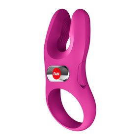 Ерекційне віброкільце з подвійною стимуляцією клітора Fun Factory NŌS PRO Magenta, 2 мотори, Малиновий