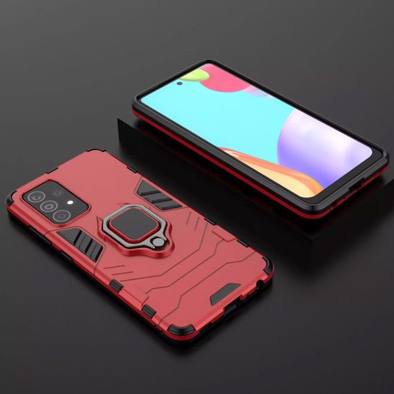 Ударопрочный чехол Transformer Ring for Magnet для Samsung Galaxy A52 4G / A52 5G Red | Зображення 2