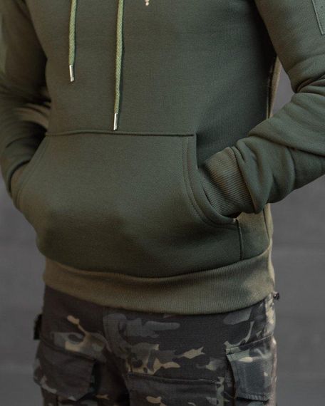 Худи CELEO на флисе  Вірний завжди олива ВТ7987 | Зображення 7