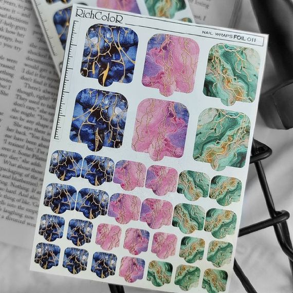 Пленка для дизайна ногтей RichColor 011 для педикюра (8.5x11.5см)