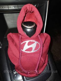 Чехол кофта Худи аксессуар на КПП Car Hoodie Хюндай хендай Hyundai бордовый подарок автомобилисту 10070