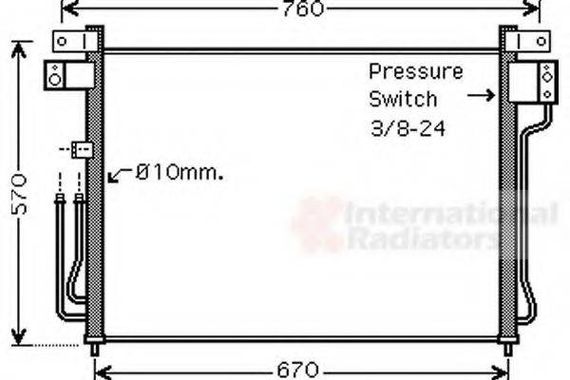 Конденсор кондиціонера NAVARAPATHF 25DCi 05- (Van Wezel) VAN WEZEL 13005299 на NISSAN ARMADA (R51)