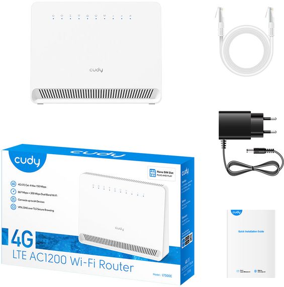 Маршрутизатор Cudy LT500E, AC1200 Wi-Fi 4G LTE-Cat4 Router | Зображення 4