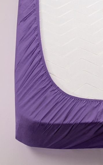 Простирадло Charlotte 180х200 см на гумці з наволочками Фіолетовий | Зображення 2