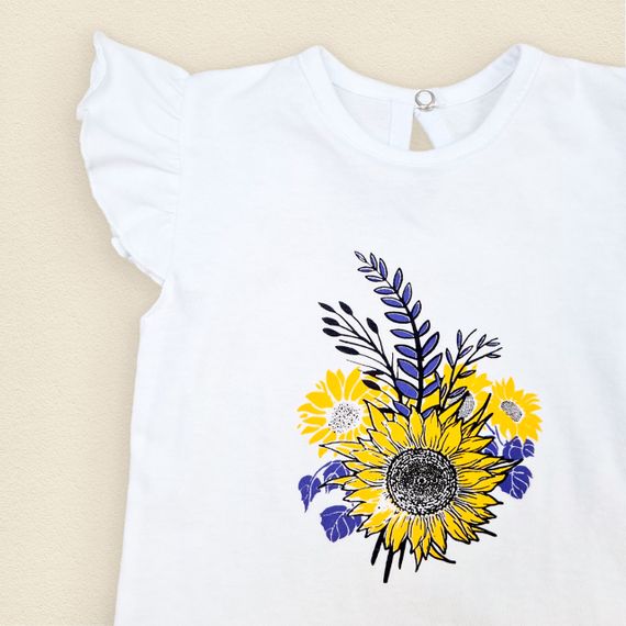 Белый песочник с повязкой для девочки Sunflower | Зображення 1