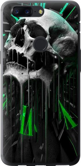 Чехол на OnePlus 5T Череп-часы "4100u-1352-17620"