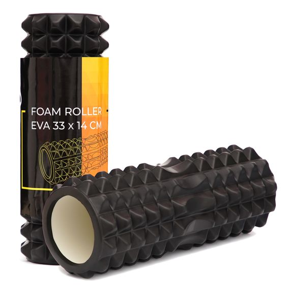Масажний ролик Cornix EVA 33 x 14 см (валик, ролер) XR-0329 Black