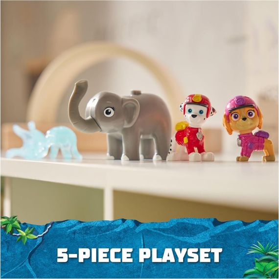 Набір із 3 фігурок Щенячий патруль Маршал, Скай, Слон Оригінал Paw Patrol Jungle Pups Marshall, Skye, Elephant | Зображення 2
