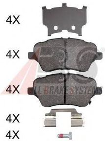 Колодка гальм. диск. FORD TOURNEO 1.0-1.6 2014-, FIESTA VI 1.6 2013 - передн. (вир-во ABS) A.B.S. 37956 на FORD FIESTA VI