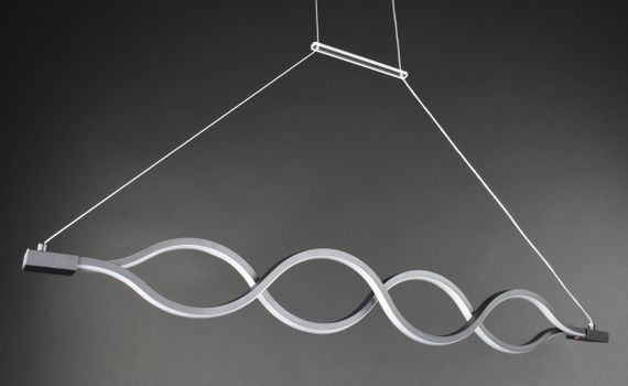 Люстра світлодіодна підвісна LED світильник для квартири на стелю лед 27439 Чорний 30-110х6х102 см. | Зображення 1