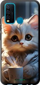 Чохол на Vivo Y30 Білий кіт "5646b-2154-2448"