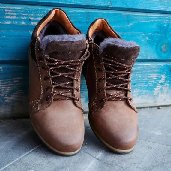 Теплые зимние кроссовки 43 размер. Ботинки из натурального нубука! | Зображення 5