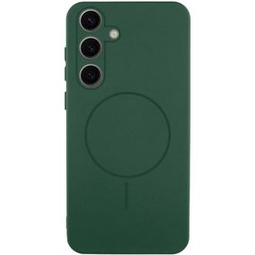 Чохол Silicone Cover Lakshmi Full Camera (AA) with Magnetic Fit для Samsung Galaxy A37 5G Зелений / Dark green