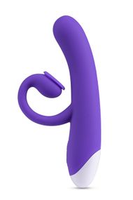 Двойной вибратор с технологией пульсации воздуха Blush Oh Bunny, фиолетовый, 19.6 х 3.1 см sexstyle