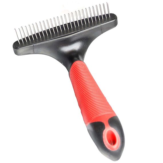 Грабли для ухода за жесткой, кучерявой шерстью Flamingo Rake Rotating Teeth, размер S