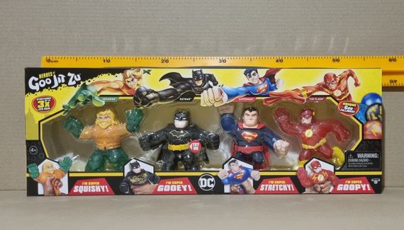 Набір Heroes of Goo Jit Zu Licensed DC 4-Pack Оригінал Герої Гуджитсу: Аквамен, Бетмен, Супермен, Флеш | Зображення 3