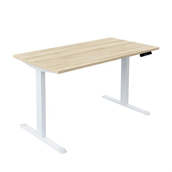Стіл із електричним регулюванням висоти, одномоторний, білий каркас, 1200х600х718-1178 мм.