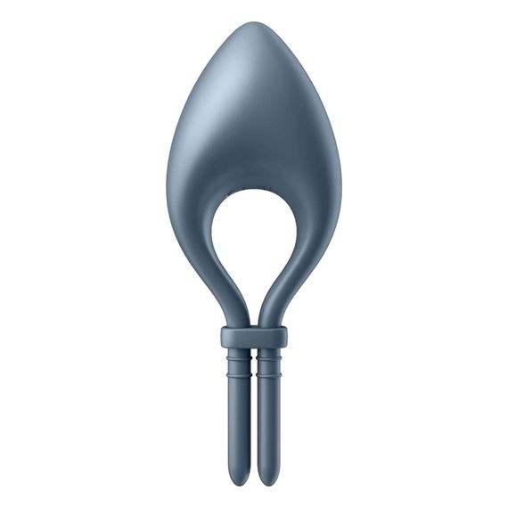 Эрекционное смарт кольцо с вибрацией Satisfyer Bullseye Connect App, серый sexstyle | Зображення 1