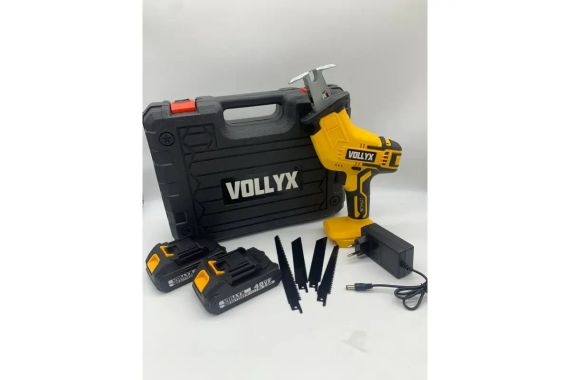 Портативная аккумуляторная сабельная пила лобзик 48V 2АКБ YELLOW | Зображення 6