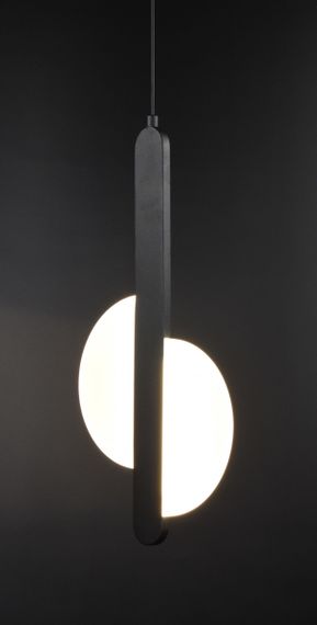 Люстра світлодіодна підвісна LED світильник для квартири на стелю лед 26499 Чорний 65-180х6х20 см. | Зображення 1