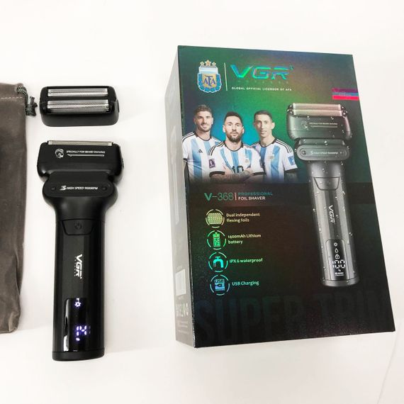 Електробритва для бороды VGR V-368, Бритва профессиональная для бритья, Профессиональная элетробритва NO-55 | Зображення 3