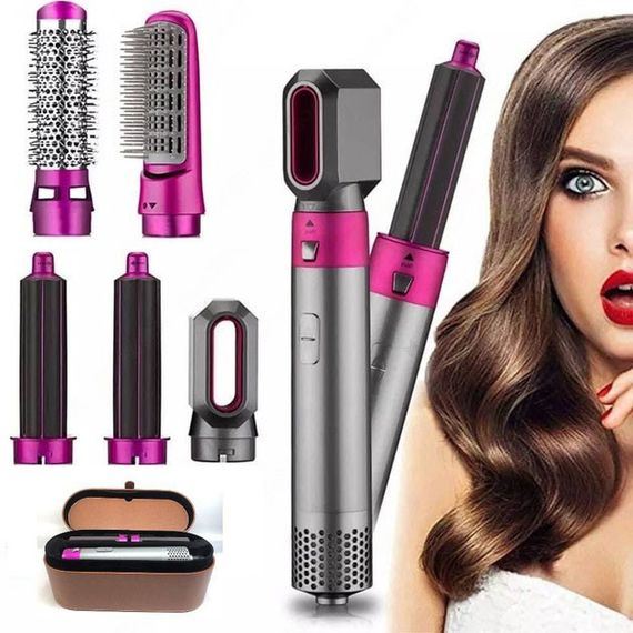 Стайлер для волосся 5 в 1 + Кейс чохол багатофункціональний для всіх типів волосся у зручній валізці | Зображення 8