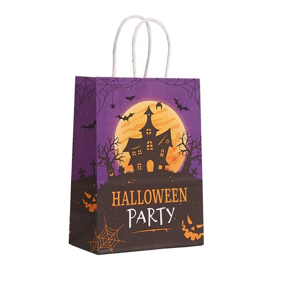 Паперовий пакет Halloween Babydoll 21х15х8 см. Фіолетовий 433-3