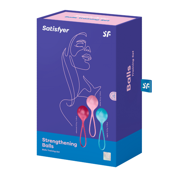 Вагінальні кульки набір Strengthening Balls, 3 шт вага: 62-82-98 гр Satisfyer (Німеччина) | Зображення 4