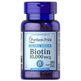 Біотин Puritan's Pride Biotin 10000 mcg Ultra Mega 100softgels