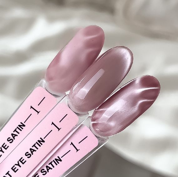 Гель-лак сатинова кішка Crooz №01 Satin Cat (перламутрово-рожевий) 8мл | Зображення 2