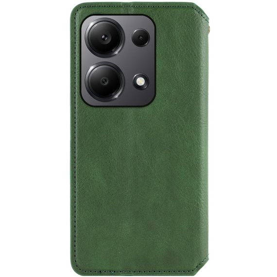 Шкіряний чохол-книжка GETMAN Cubic (PU) для Xiaomi Redmi Note 13 4G Зелений | Зображення 5
